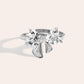 Vintage Strik Diamant Ring - Goud/Zilver